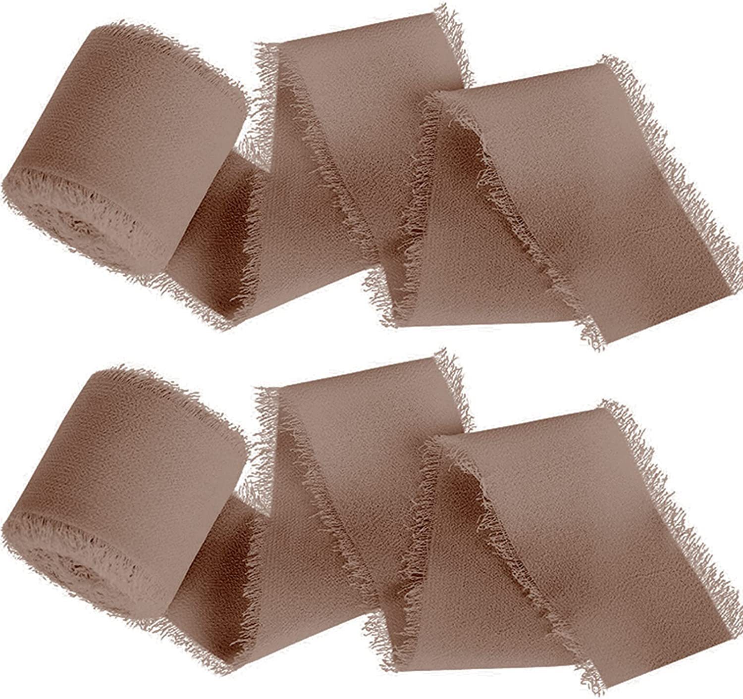 INS deshilachado gasa cinta ramo de la boda borla cinta arco decoración hilo de nieve tira de tela de seda