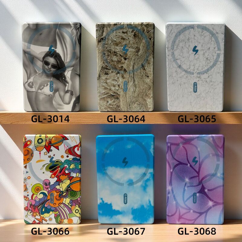 2025 New Mini Magnetic Power Bank Shell Water Transfer Printing Ultra-Thin and Portable Suitable for Apple and Can Be Carried on the Plane