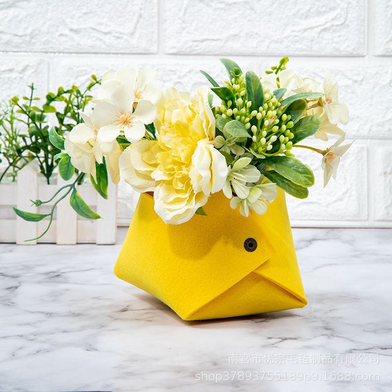 Bolsa de plantación de plantas de fieltro engrosada no tejida hogar jardinería escritorio balcón suculenta bolsa de plantas en maceta