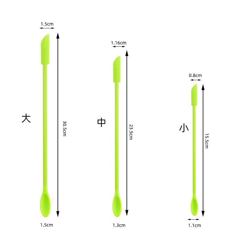 Nuevos cosméticos primicia productos de cuidado de la piel mini silicona de doble cabeza pequeña punta raspador mantequilla mermelada raspador conjunto de 3 piezas
