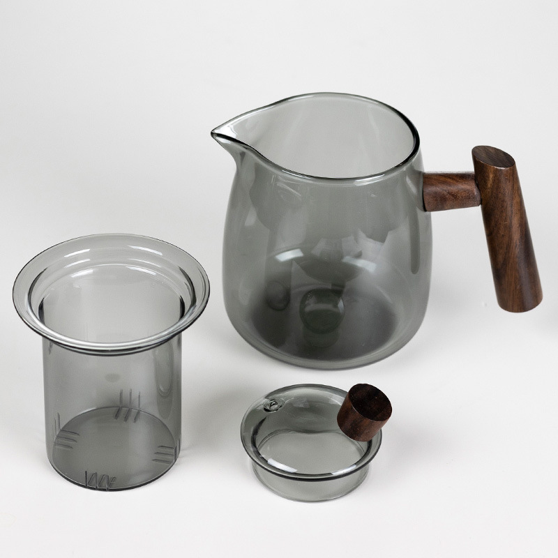 tetera de vidrio resistente a altas temperaturas doméstica de gran capacidad té hervidor de té con filtro de separación de té y agua té hervidor de té