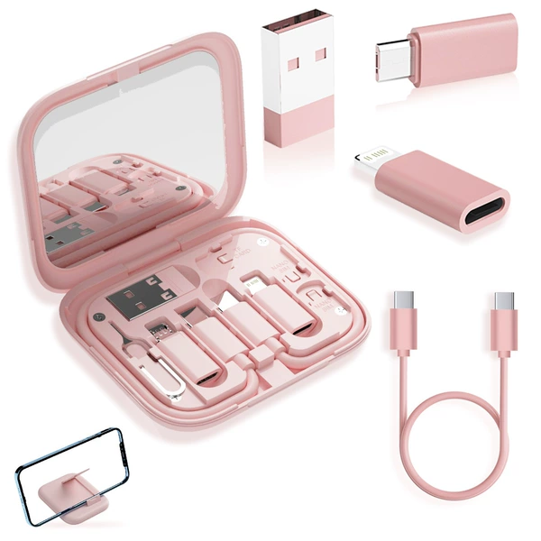 Fuchsia universal storage box, mirror