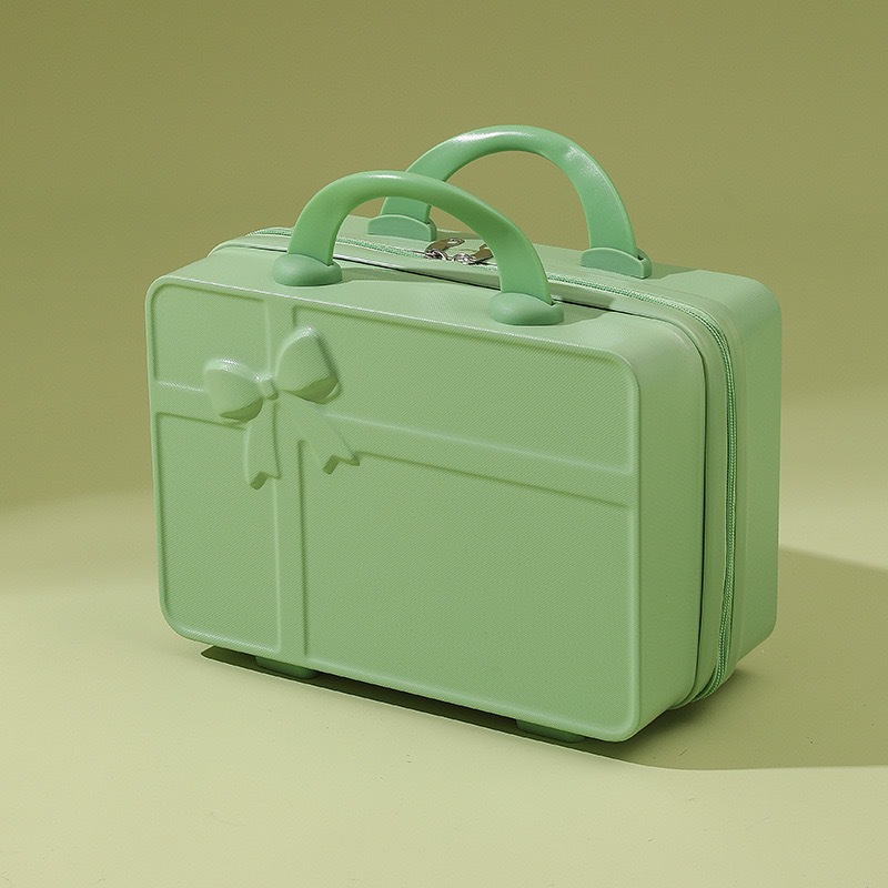 Estuche de cosméticos retro mini estuche de mano de 14 pulgadas, equipaje pequeño, bolsa de cosméticos de almacenamiento de recuerdos, caja de contraseña pequeña