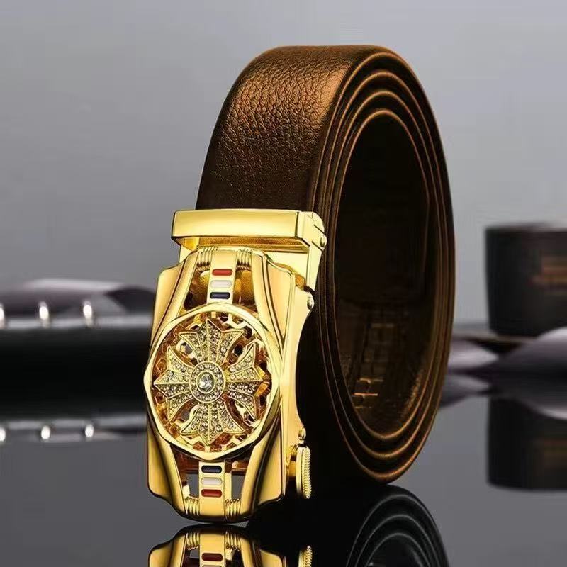 Cinturón de viaje de moda masculina de negocios ocio coreano cinturón de pantalones automático giratorio cinturón de transferencia de juventud