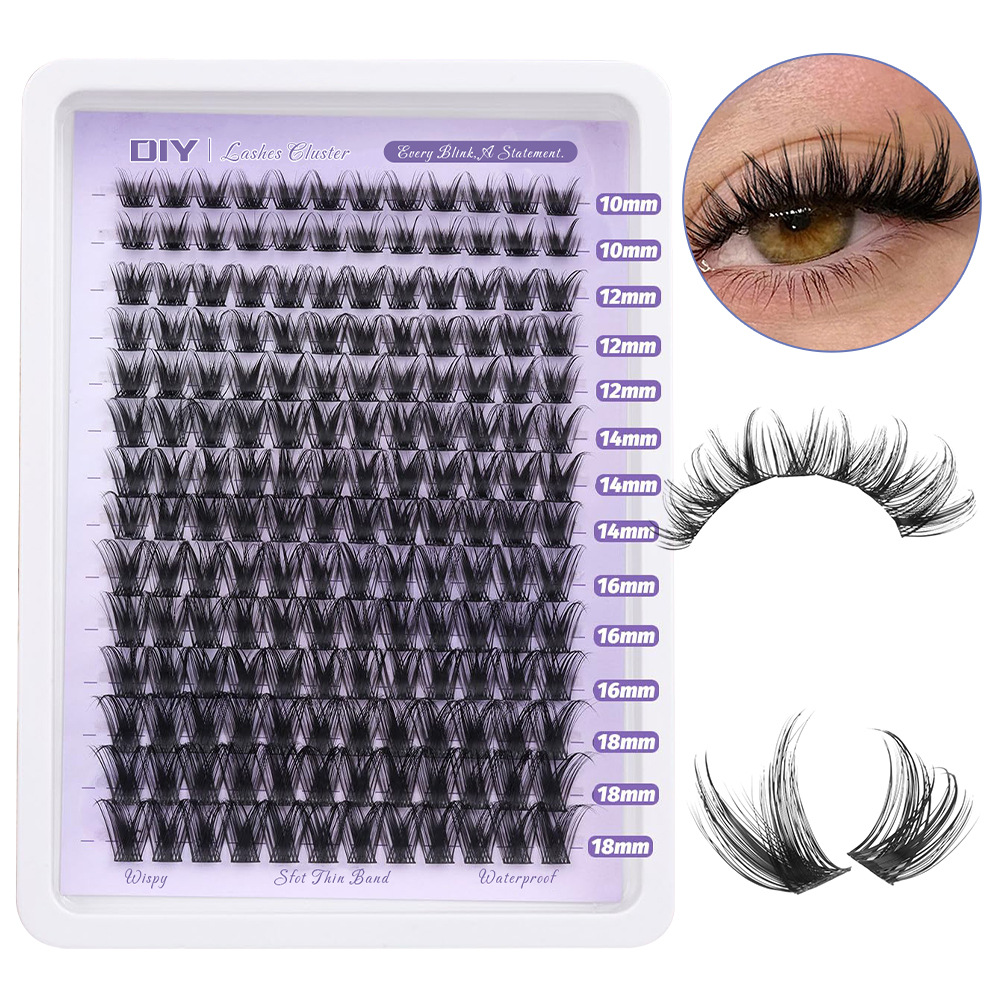 Fábrica al por mayor amazon europeas y americanas pestañas falsas ligeras y vívidas pestañas paquetes de pestañas injerto libro de pestañas transfronterizas