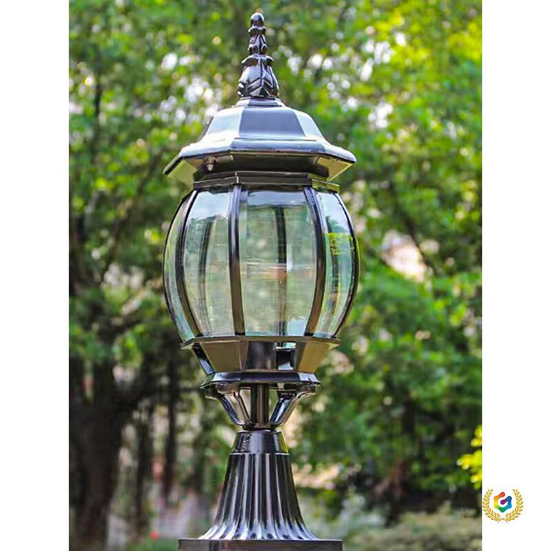 ◔ Outdoor Waterproof Wall Pillar Lamp for Villa Entrance, European-Style Large Pillar Lamp for Outdoor Courtyard, Pumpkin-Shaped ◔ Outdoor Waterproof Wall Pillar Lamp for Villa Entrance, European-Style Large Pillar Lamp for Outdoor Courtyard, Pumpkin-Shaped