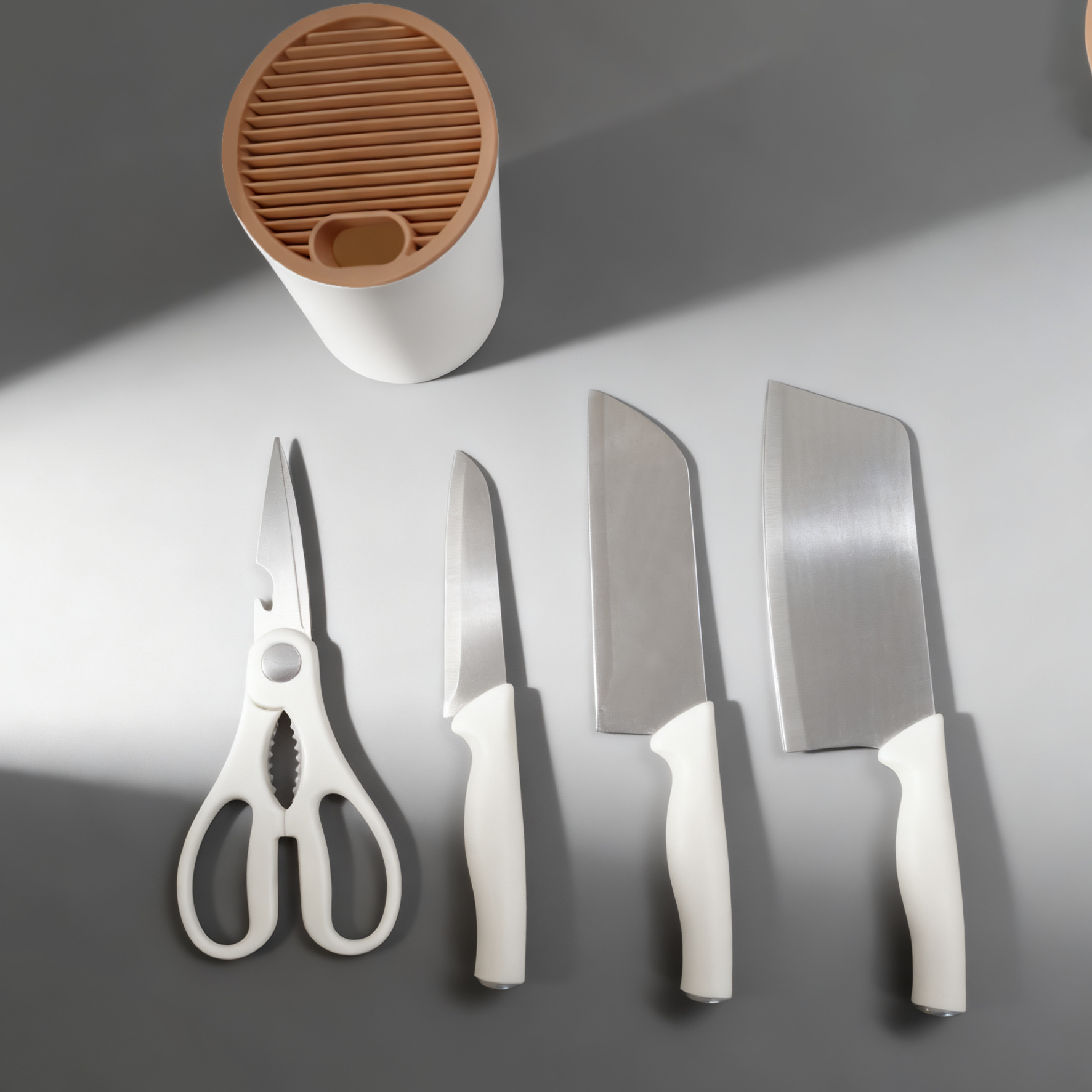 [소형 손잡이 및 소형 칼 홀더] 백상 5종 세트 [박스형]