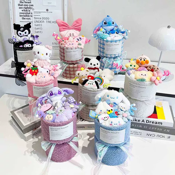 Kirby, Sanrio, Kuromi, and My Melody Plush Dolls and Bouquets as Gifts for Teachers on Holidays and Birthdays