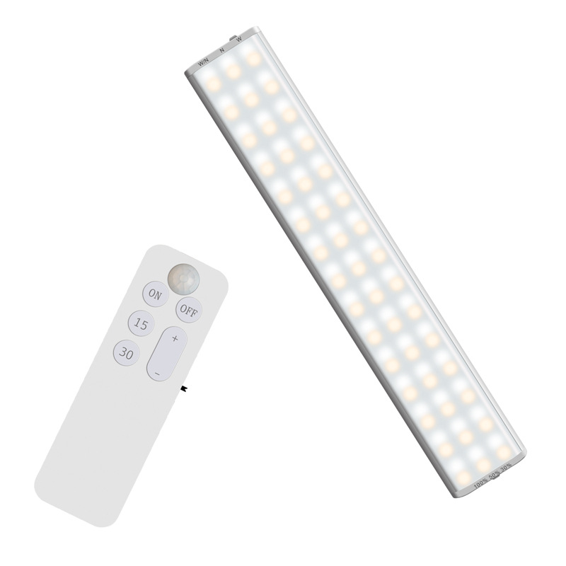 新款usb充電遙控櫥柜燈分體感應燈玄關(guān)走廊人體感應夜燈LED床頭燈