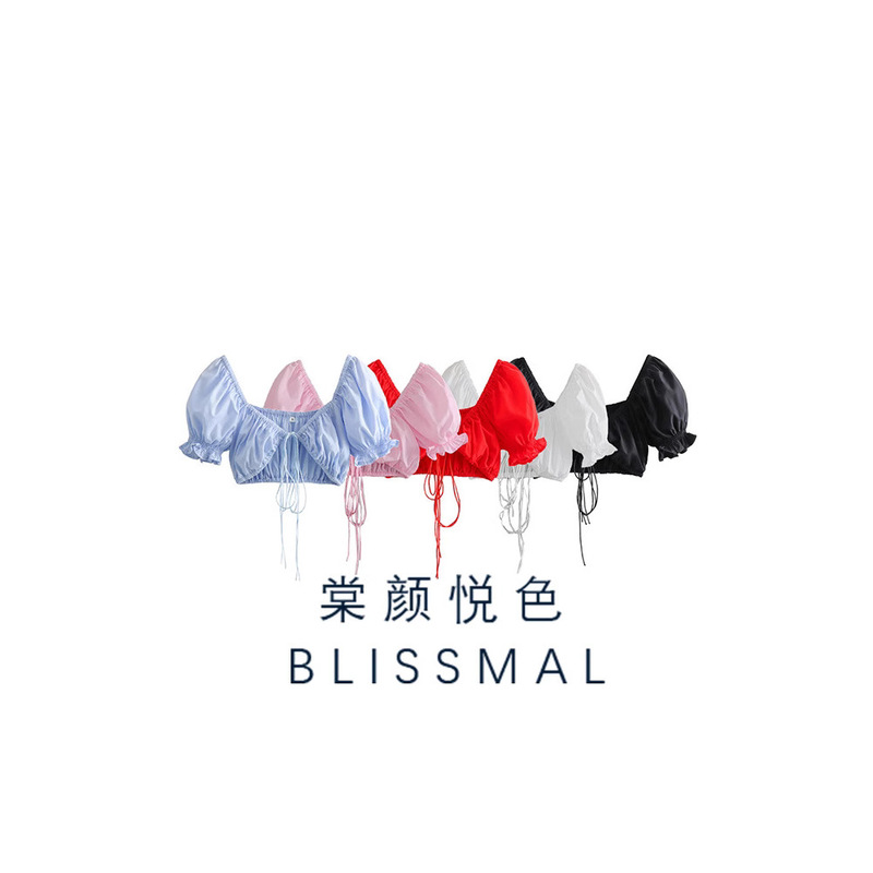 Zaro Homemade European and American Style Fashion Export Wholesale Puff Sleeve Tops Sexy Vests for Women with Design Sense