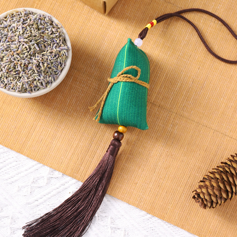 Dragon Boat Festival bolsita zongzi material paquete DIY colgante ajenjo repelente de mosquitos adornos portátiles Dragon Boat Festival regalo casero