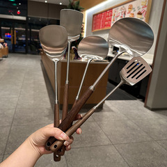 304ステンレスの桃の木の炒め物のシャベルのリンゴのシャベルのキノコのシャベルの家庭用の炒め物のシャベルの台所の調理のスプーンのシャベル
