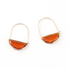 Multicoloured copper glossy earrings, crystal earings, European style