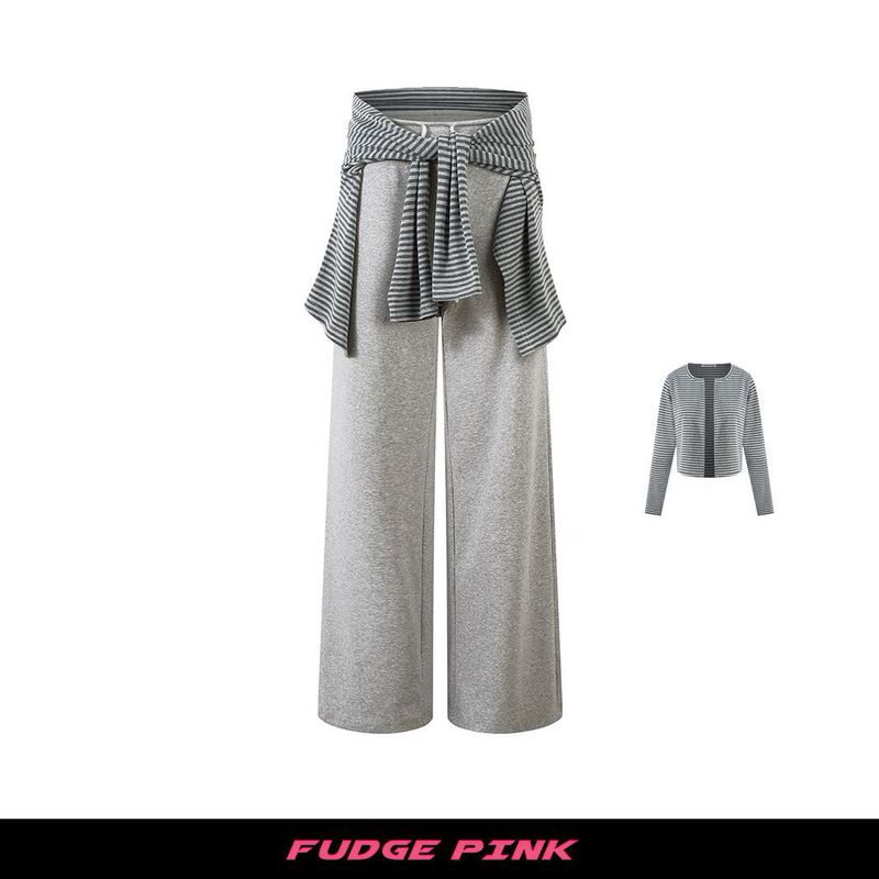 Fudge Pink 25秋季New美式复古两件套跨衣+休闲长裤|undefined
