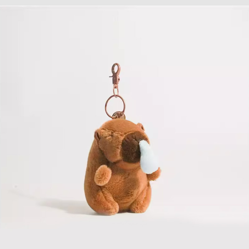 Capabala peluche muñeca colgante capibara mochila colgante llavero feo lindo mini bolso colgante regalo al por mayor