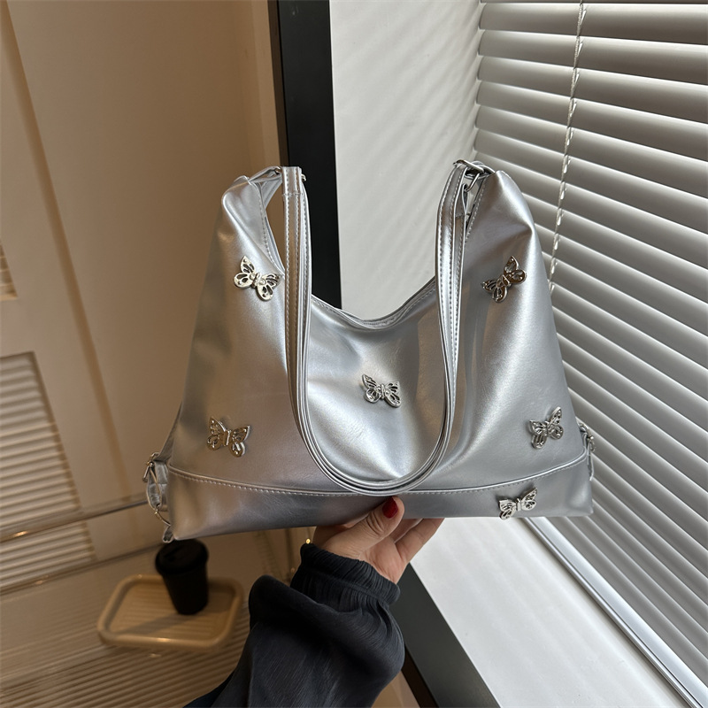 Cuero suave de gran capacidad moda textura Commuter suave bolsa de hombro las mujeres 2023 Otoño e Invierno estilo coreano bolsa