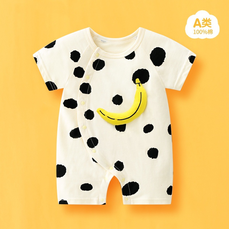 Verano nuevo bebé algodón mono adorable bebé super lindo ropa de vestir en línea rojo explosivo ropa infantil exclusiva transfronteriza