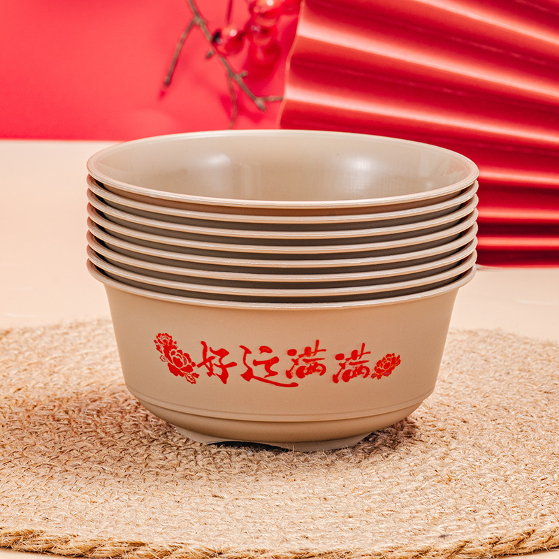 稻壳一次性碗筷食品级餐具圆碗可降解环保加厚酒席聚餐耐高温家用|undefined