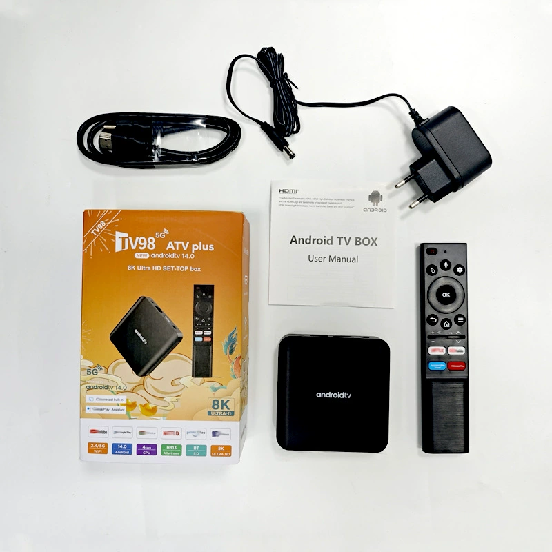 TV98ATV Plus набор - приставка H313 4K высокое разрешение Bluetooth двухчастотная WIFI сеть ТВ-бокс ТВ-бокс