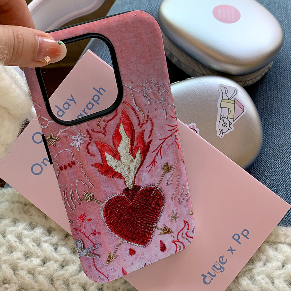 45g Weight iPhone Applicable Brands Phone Cases Classification Feilin Material Flame, Heart Shape Pattern Cute Style Feilin Flame Heart Shape Cute Phone Cases Phone Accessories 3