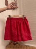 Plaid Shorts-Red Grid