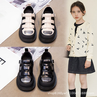Girls' Sandals 2025 Summer New Children's Outer Wear Hollow Out Roman Shoes Large Children's Girls Soft-soled Princess Children's Shoes
