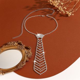 Manufacturer Recommends Wholesale Rhinestone Tie Wedding Dress Accessories Trendy Arrow-Shaped Men's and Women's Fashion Ties
