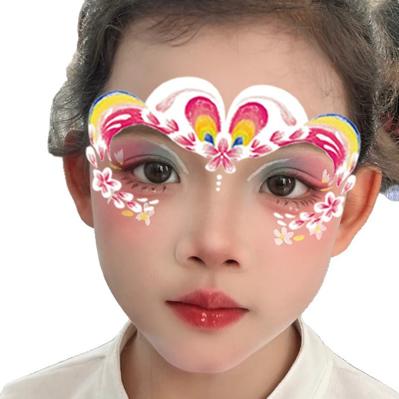 氷雪の王女の愛莎の王女の女の子の彩色の額は祝日のショーの花のの子供の顔の化粧の幼稚園を貼ります。|undefined