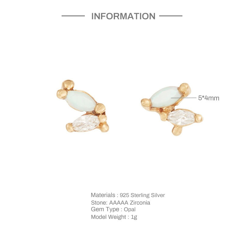 Fashion Geometric Water Droplets S925 Sterling Silver Inlay Zircon Earrings 1 Pair display picture 3