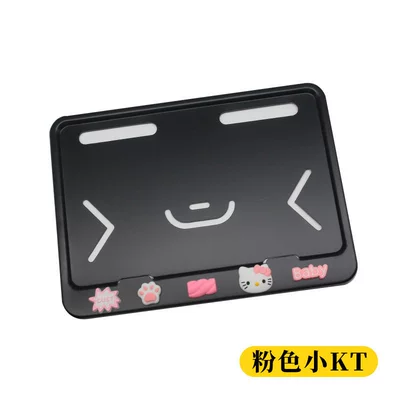 Fiber Pattern, New Traffic Regulations, Electric vehicle license plate frame - black-pink-kt