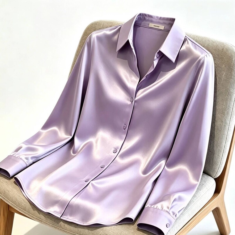 Hurry Up! [Limited Stock Silk Shirt] Women's High-End Mulberry Silk Long-Sleeve Shirt, New Loose-Fitting Top