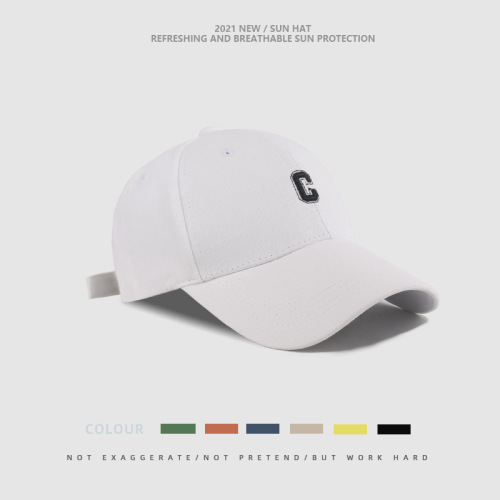 Hat Black Baseball Cap for Men High-end Hard Top Hat Korean Style Fashion Baseball Cap Personalized Peaked Hat for Women Autumn