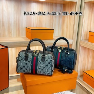 Classic Bucket 2025 Spring New Double G Home High Quality Handbag Old Flower Pillow Boston Crossbody Bag