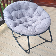 客厅轻奢圆形摇摇椅子懒人雷达椅阳台家用休闲藤椅铁艺单人摇摇椅