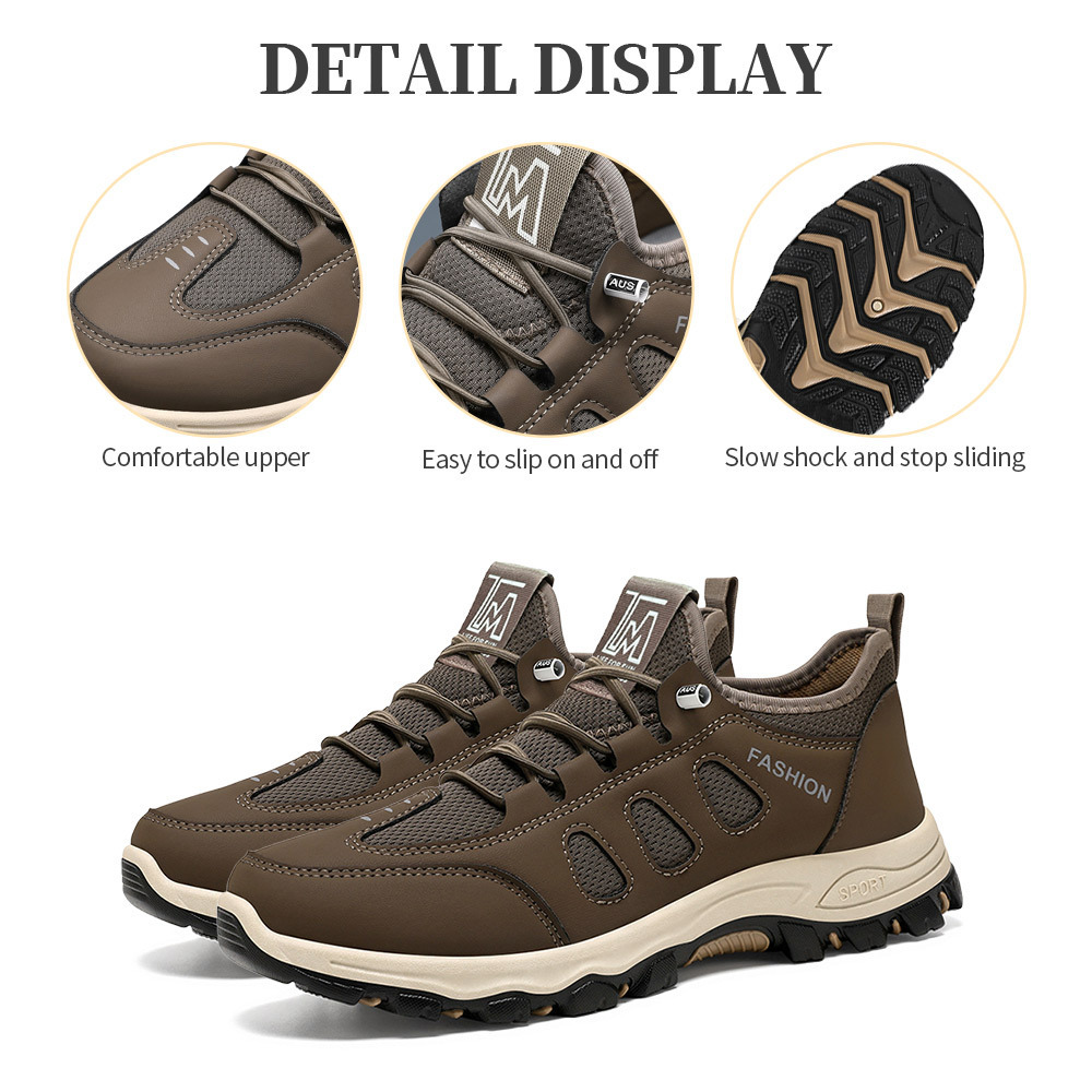 Zapatos para hombre, nuevos modelos de primavera, tallas grandes, transpirables y cómodos, zapatos deportivos para exteriores, para personas de mediana edad y mayores, venta al por mayor.