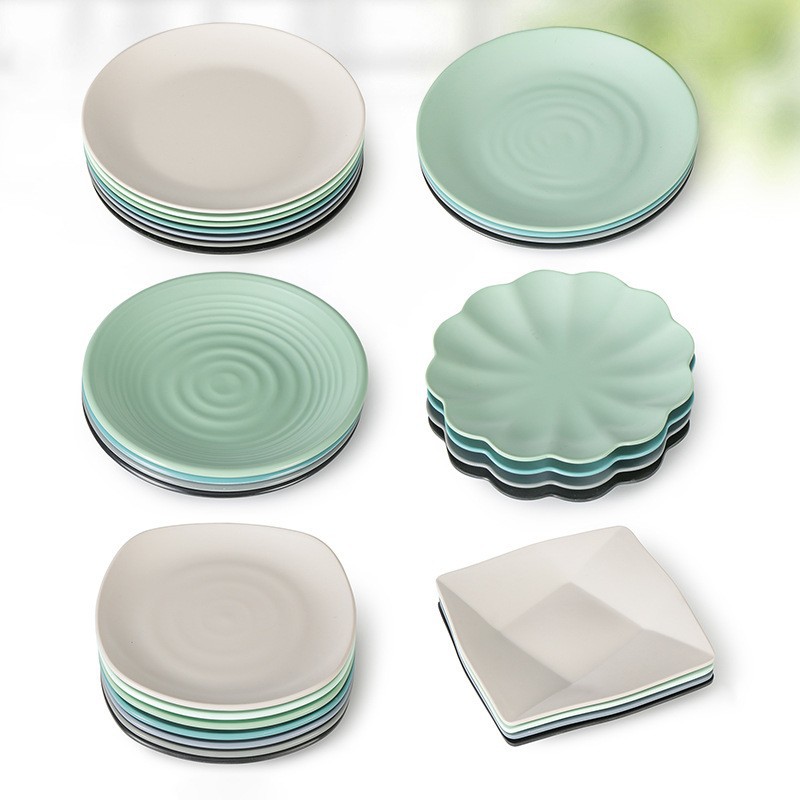 Melamine tableware flat plate restaurant...