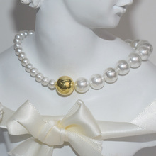 施家珍珠轻奢大小珠锁骨小米珠设计天然珍珠平替层次项链直播供货