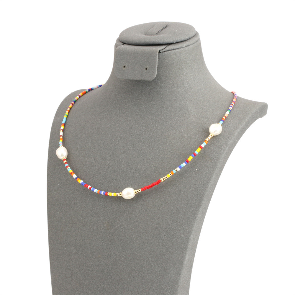 Fashion Multicolor Copper Enamel Necklace 1 Piece