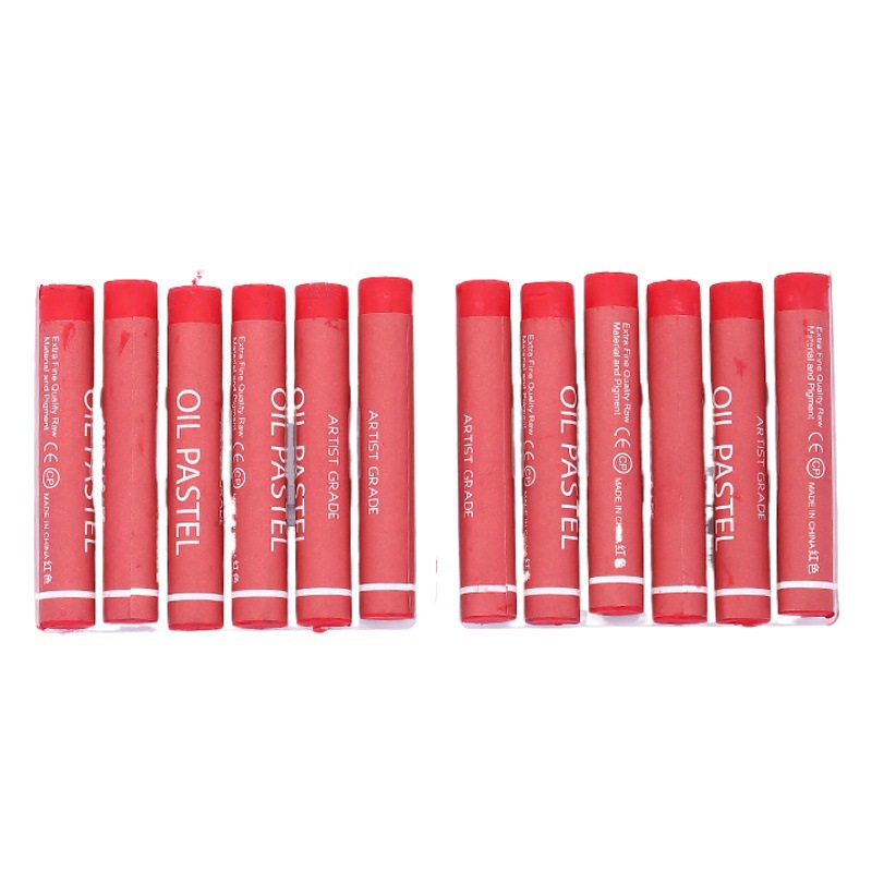 Factory wholesale art supplies soft color supplement heavy color oil painting stick kindergarten painting graffiti crayon colorful stick 12