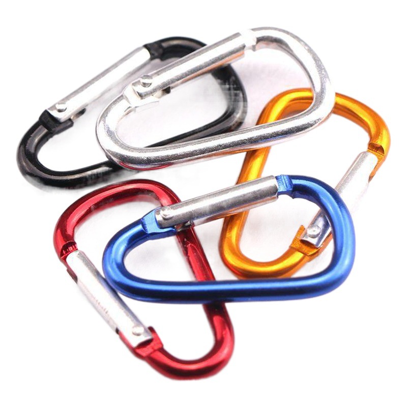 Factory supply high quality No. 4 D type aluminum alloy carabiner disinfection water bottle buckle outdoor mini hanging buckle