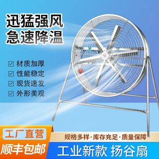 Industrial Fan for Blowing Grain, Powerful Blower for Agricultural Ventilation, Factory Grain Blowing Fan, Breeding Cooling
