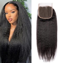 ˰lȻɫlK 4×4 kinky straight human hair closure