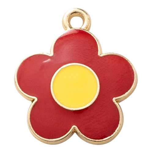 Cartoon metal keychain creative alloy flower pendant personalized accessories dripping oil color matching daisy pendant