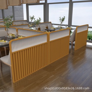 Iron Partition Half Wall Hot Pot Restaurant Fence Restaurant Booth Milk Tea Changhong Glass Half Screen Restaurant Screen