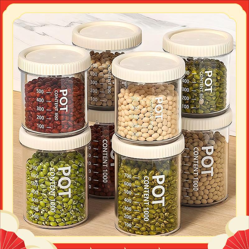Z jar for storing grains, kitchen food storage, dry goods, transparent storage jar, box for snacks and tea