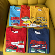 日单外贸电车新干线系列夏季新款童装短袖T恤衫