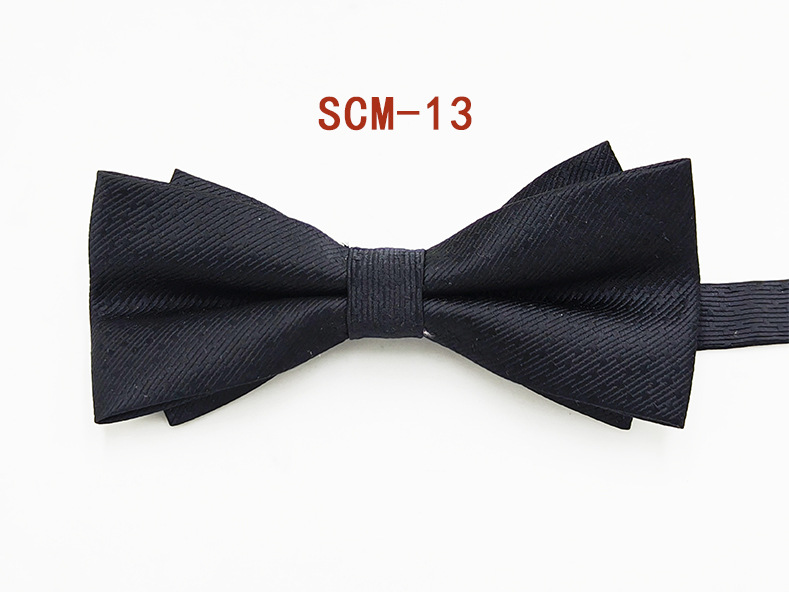 Spot venta al por mayor, pajarita para hombres, ropa formal, moda coreana, novio, padrino, lazo negro sólido
