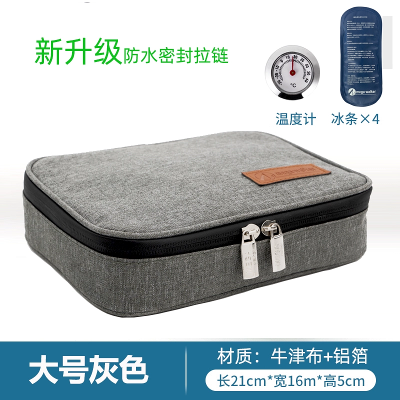 Cooled handheld travel ice bag, small thermal bag