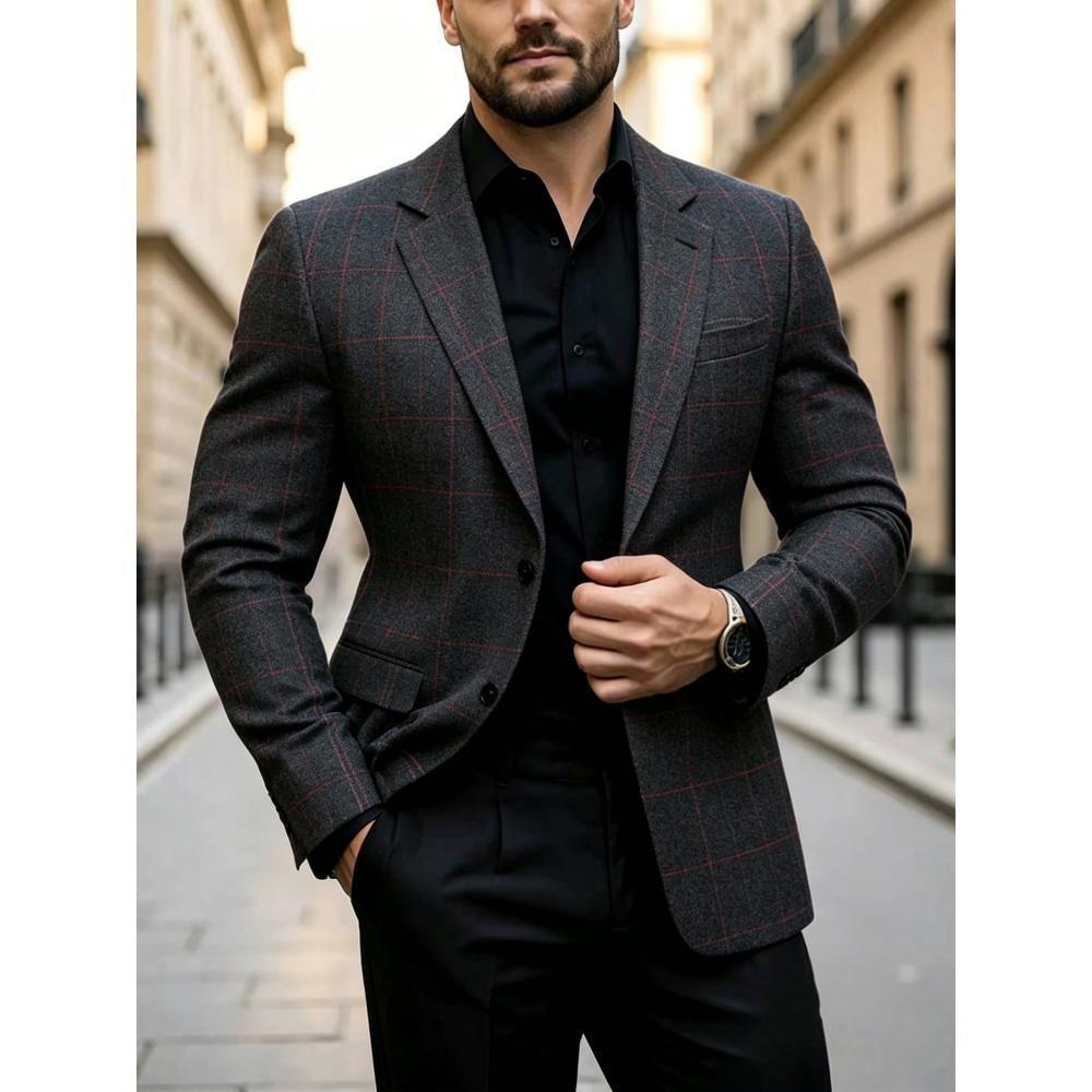 Comercio exterior transfronterizo hombre delgado moda traje casual de color sólido clásico versátil primavera y otoño delgado chaqueta de traje