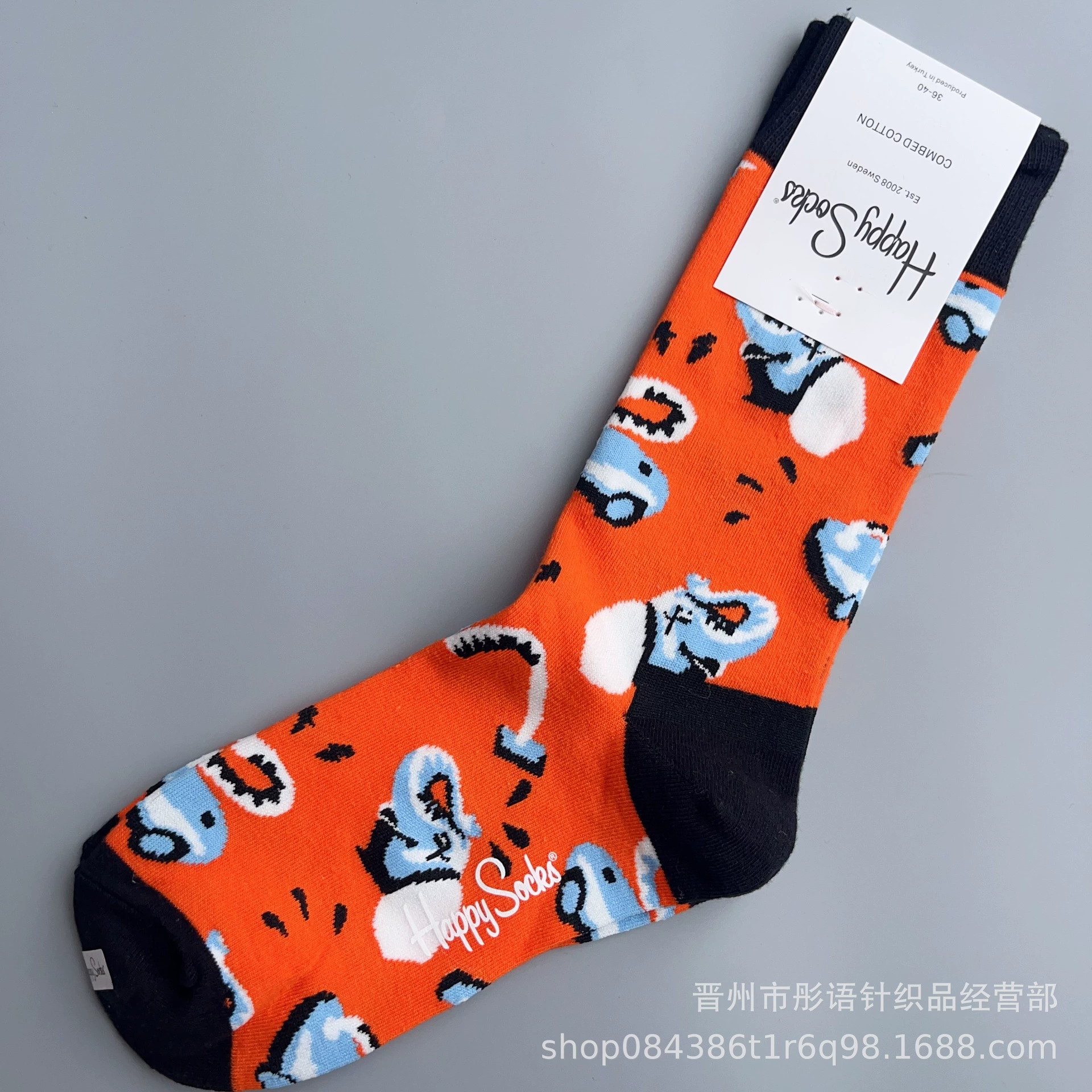 Чулки Happysocks женские скандинавские модные хлопковые гольфы средней высоты женские классические универсальные четыре сезона с животными